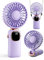 coldSky Tragbarer Handventilator, 4000 mAh, batteriebetrieben, 90° faltbarer Schreibtischventilator mit Sockel, 5-Geschwindigkeits-Wimpernventilator für Make-up/Pendler/Büro