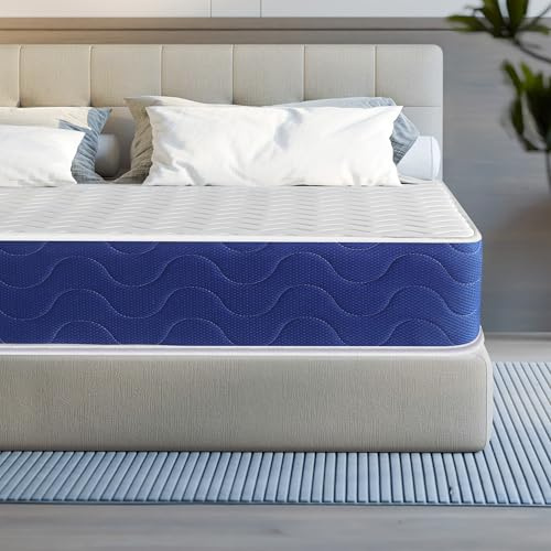 Blisswood 5FT King Size Mattress | 7-Zone Sprung Mattress with Hybrid Cool Gel Memory Foam | Orthopaedic Support, Medium Firm 2.2mm Bonnell Spring, UKFR Certified, Motion Isolation (150x200x20cm)