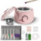 Waxing Kit, Wax Pot for Hair Removal, Wax Heater Kit for Waxing Professional, 5 Packs Wax Beads and 20 Applicator Sticks, Painless Waxing Machine for Full Body Waxing(Pink)