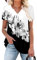 CHICZONE Ladies Tops Buttons Up Summer Henley Shirt V-Neck for Women Shirts for Leggings Loose Fit BWLotus
