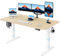 HUANUO Standing Desk 3-Stage Legs 160x80cm One-Piece Desktop,Height Adjustable Desk with Dual powerful motors,120kg Load capacity Adjustable Desk with 4memory control for the home office, White