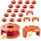 OMECO WA0010 WA0004 WA0004.1 Rasentrimmer Spule Funktioniert mit Worx Rasentrimmer WG151 WG163E, WG157, WG160, WG163, WG165 WG170, 1.60mm 3.05m Fadenspule(18 Ersatzspulen, 4 Kappe WA65311)
