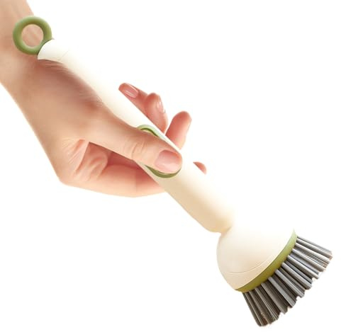 Demsyeq Spazzole da cucina per piatti | Spazzola rotante per piatti | Pulitore con manico lungo ricaricabile Forniture per la pulizia per domestica Stufa Tazze Pentole Pentole Lavello del