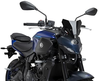 Puig 22412N New Generation Sport, sport windscreen made of high-resistance methacrylate with aerodynamic design tested in wind tunnel and TÜV approved, Black