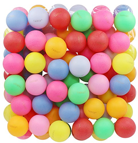 TADICK 50 Pack Ping Pong Balls Assorted Color Washable Plastic Table Tennis Ball
