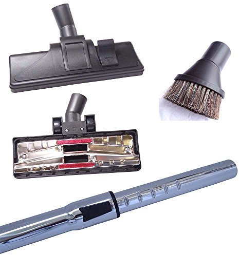Hossi's Wholesale Staubsaugerrohr 32mm, Hartbodendüsen & Saugpinsel kompatibel für Dirt Devil EQU M 7101-7 Staubsauger