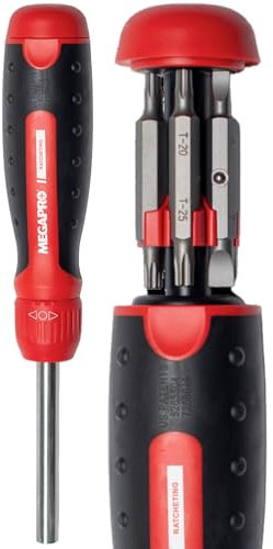 Megapro Marketing USA NC 211R2C36RD - Destornillador de carraca, color rojo