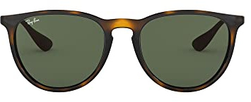 Ray Ban Unisex Sonnenbrille Erika, Gr. Medium (Herstellergröße: 54), Braun (Gestell: havana/gunmetal, Gläserfarbe: grün klassisch 710/71)