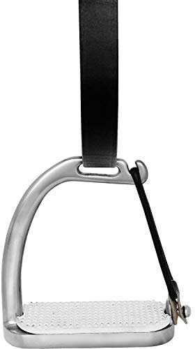 HORZE Estribos de Seguridad Peacock con Goma, Plateado, 110