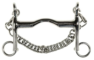HKM Mors de Bride en INOX, 16 mm, chaîne 5 cm Multicolore 135 mm