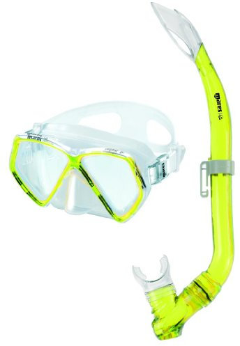 Mares Kinder Maske Plus Schnorchel Set Zephir Junior, Clear Yeallow, 8-14 Jahre