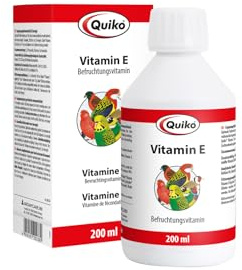 Quiko Vitamin E 200ml liquid - Highly effective fertilization vitamin for pet birds, racing pigeons & chickens - Supports breeding & promotes excellent breeding results