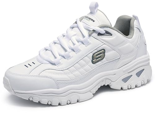 Skechers Men's Energy Afterburn Lace-Up Sneaker, White, 13 UK
