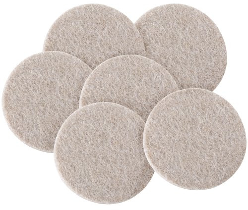 SOFTTOUCH 4713295N Heavy Duty 2 Inch Felt Furniture Pads to Protect Hardwood Floors from Scratches, Linen, 6 Count