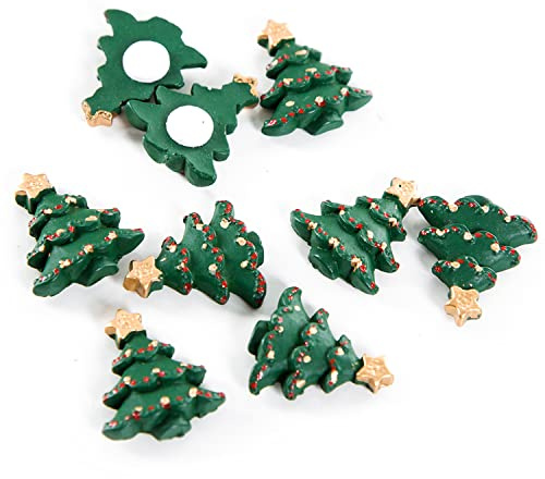 Logbuch-Verlag 10 piccoli alberi di Natale 2,5 cm pezzi sparsi da tavolo, albero di Natale con punto adesivo