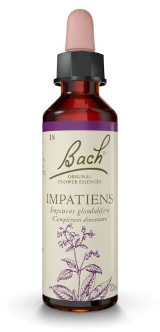 FLEURS DE BACH ORIGINAL - Impatiens No 18 - Pour plus de patience - Aide à accepter le rythme des autres - Élixir floral naturel pour le bien-être émotionnel - Compte-Gouttes 20ml - Vegan