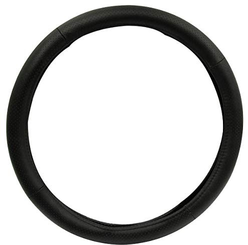 RoadPro RPSW3006 Black 18 Genuine Leather Steering Wheel Cover