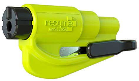 Resqme GBO-RQM-YELLOWFLUO Accessorio di Sicurezza 2 in 1 per Portachiavi, Giallo (Saftey Yellow), 1 Pezzo