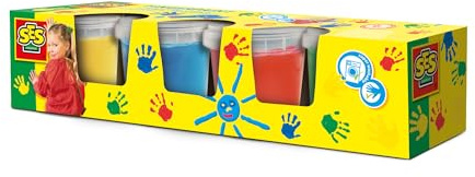 SES Creative SES00305 fingerfärg 4 färger, blandade, 4 stycken (paket med 1)