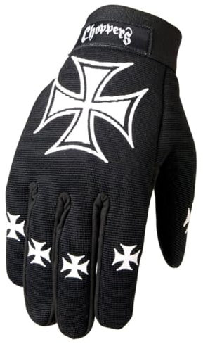 Hot Leathers Choppers Mechaniker-Handschuhe, Schwarz, Größe XL