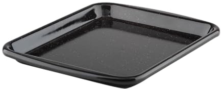 Riess, 0398-022, Mini bandeja para hornear, 24,8 x 20 cm, CLASSIC - Molde para horno y asado, altura 2,0 cm, esmalte, negro, inducción
