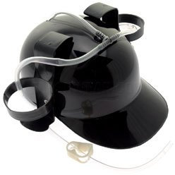 1 x Black Beer Drinking Helmet