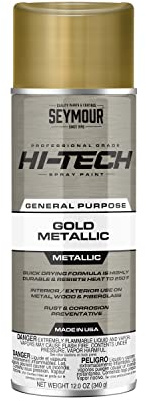 Seymour 16-812 Hi-Tech Lacquers Spray Paint, Gold Metallic