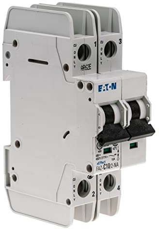 Eaton 102167 Disjoncteur, 10 A, Lot de 2, C/Char