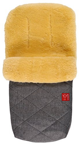 Lammfell Fußsack Natura, anthracite melange