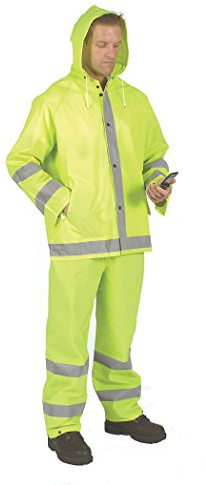 Galeton Repel Rainwear Reflective PVC Rain Suit .35mm Lime 8000975