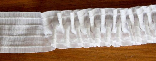 Gardinenband,Smokband 2,0:1, 60 mm,weiß,1 Rol=50 m