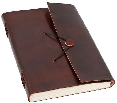 Gusti Cuero nature Ela Libreta XL Notas 200 Páginas Formato B5 Universidad Papelería Oficina Trabajo Álbum Piel de buey Vintage P17