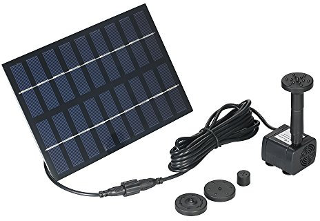 Decdeal brunnen pumpe springbrunnenpumpe teichpumpe solar klein bürstenlose 165L / H 9V 1.8W 150cm 60cm