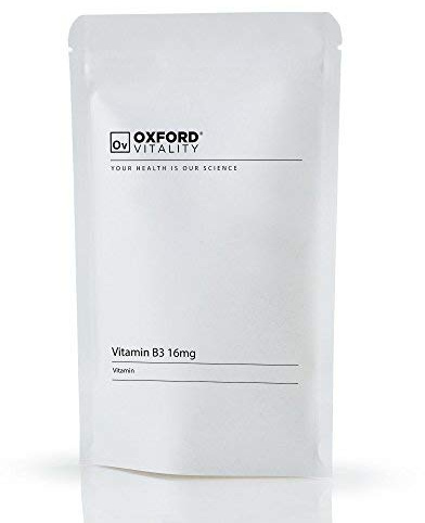 Oxford Vitality Vitamin B3 16mg Tablets | Niacin Supplement for Energy and General Health Support | Easy to Take Daily Tablets | UK Manufactured | Pack of 500