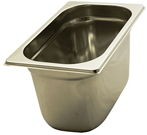 GST1/4P150 Contenitore Gastronorm 1/4 h150 in acciaio inox AISI 304 Certificato Moca Prodotto Italiano dim.cm 26,5x,16,2x15h