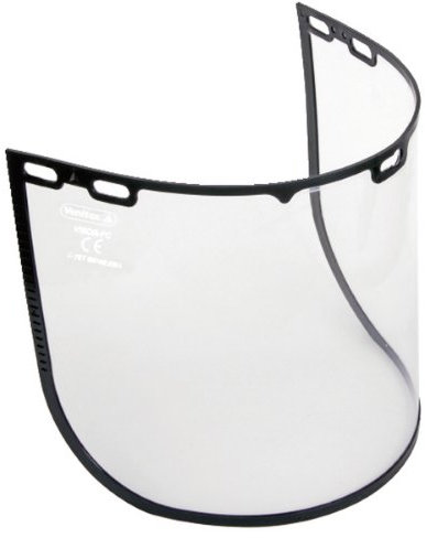 2 x Delta Plus VISOR-PC Safety Visors Faceshields Clear Polycarbonate with Edging