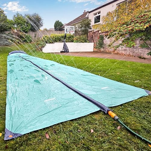 Team Magnus Slip and Slide - central sprinkler, XL crash pad in quality finish - UK design for British gardens/connections