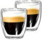 mohnblume - 2er Set ESPRESSO-Tasse 80ml, doppelwandig (Thermoglas) mit Schwebeeffekt - in Geschenkkarton (neues Design)