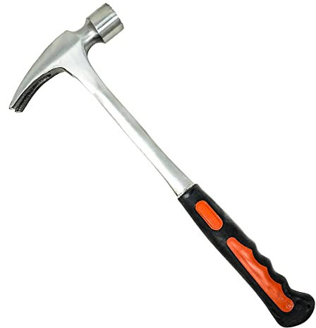 Dapetz 24oz 1.5lb Forjado Acero Martillo de Carpintero Tpr Antivibración Mango de Goma