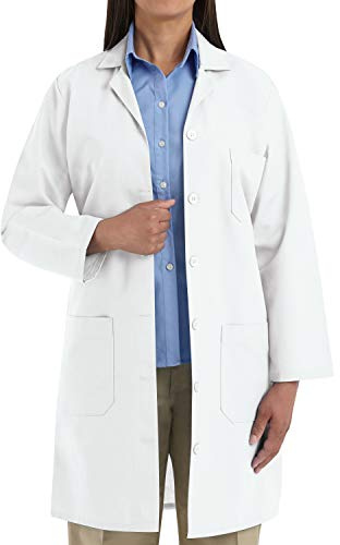Röd Kap Dam Knapp Nav Laboratorikappa