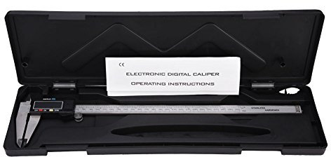Yosoo Digital Micrometers - Calibre Vernier digital (rango 300 mm, acero inoxidable, pantalla LCD grande)