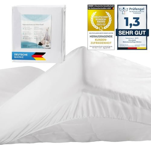 Feluna® wasserundurchlässige Molton Matratzenauflage wasserdichte Betteinlage Matratzenschoner aus Flanell 100x220cm