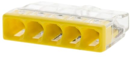 Wago - Lot de 10 bornes S2273 - Connexion rapide - 5 conducteurs - fils rigides 2,5mm² - Transparent