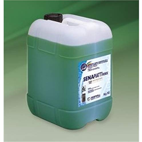 Fimel Detergente Sena Piatti Verde in tanica da 5 kg. Liquido concentrato per Il Lavaggio Manuale di Tutte Le stoviglie. Profumat