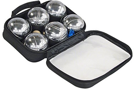 Boule-Set mit Nylontasche, glanzverchromt, 6 Stück