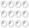 12x Einbaustrahler GU10 Set – 12 Stück Einbaurahmen Weiß Inkl. GU10 Fassung für LED oder Halogen Leuchtmittel, Rund