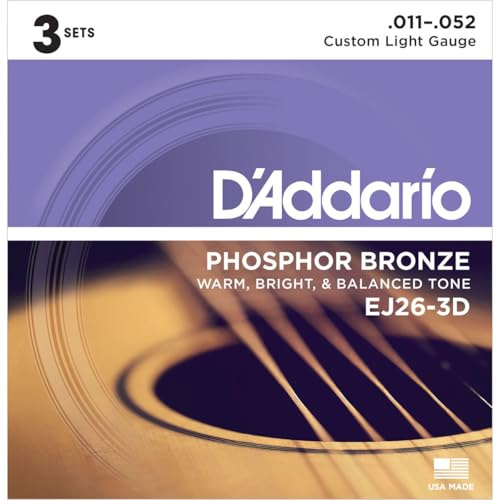D'Addario EJ26-3D corda per strumenti musicali Chitarra Acciaio Acustico 18 pezzo(i) - Corde per strumenti musicali (Guitar, Steel, Acoustic, 18 pz())