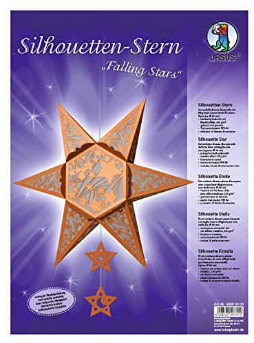 Ursus 3393000 – siluetter stjärna falling stars, brevpapper, 220 g, koppar