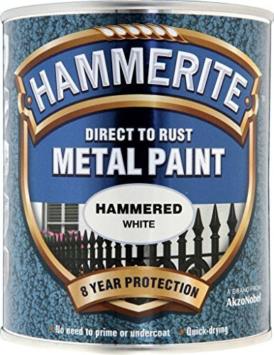 Hammerite Metal Paint Hammered 750ml White by Hammerite