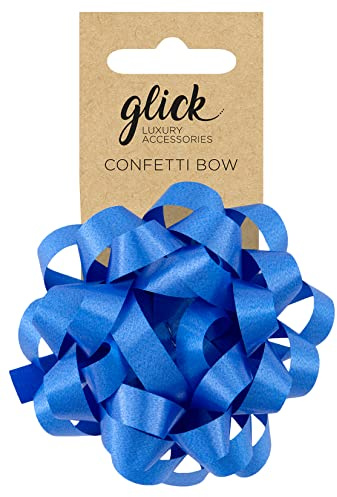 Glick Lazo de lujo azul índigo, perfecto para envolver regalos, artes y manualidades, lazo azul para regalo
